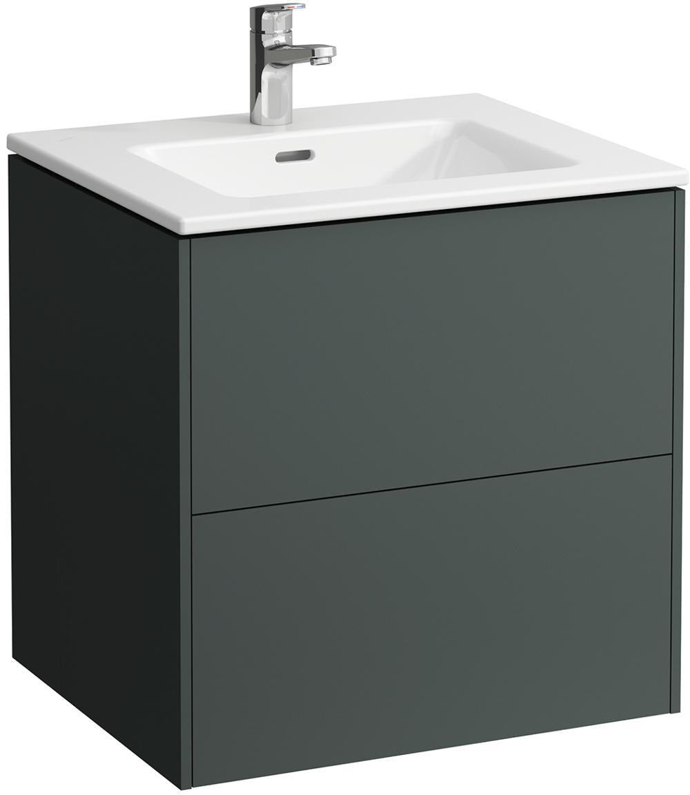 LAUFEN Waschtisch PRO S BASE mit Unterbau, 2 Schubladen, 600x500 mm, weiß matt