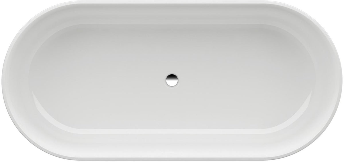 LAUFEN Badewanne VAL 1600 x 750 mm freistehend weiß Mineralwerkstoff