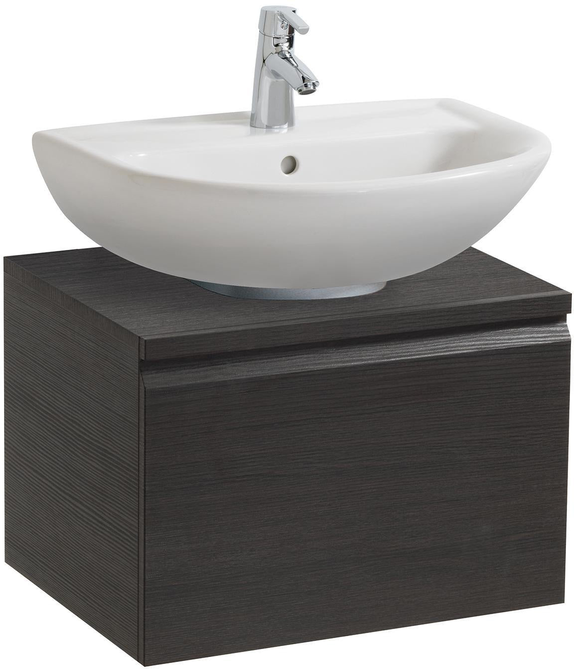 LAUFEN PRO B Waschtischunterbau 570 mm wenge mit Schublade und Innenschublade