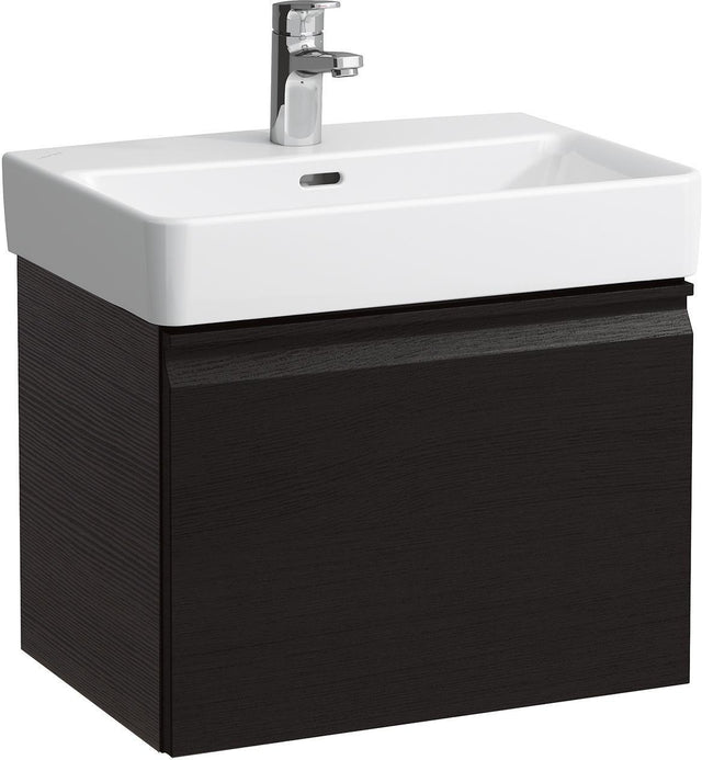 LAUFEN PRO S Waschtischunterbau 510 mm Wenge mit Schublade und Griffmulde