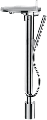 LAUFEN KARTELL Einhand-Standsäulen-Wannenmischer mit Deko-Disc transparent chrom