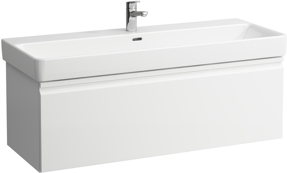 LAUFEN PRO S Waschtischunterbau 1160 mm – 1 Schublade, weiß matt, wandmontiert