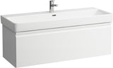 LAUFEN PRO S Waschtischunterbau 1160 mm – 1 Schublade, weiß matt, wandmontiert