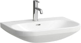 LAUFEN Waschtisch LUA 65x46 cm mit Überlauf, 1 Hahnloch, pergamon – Designer-Keramik