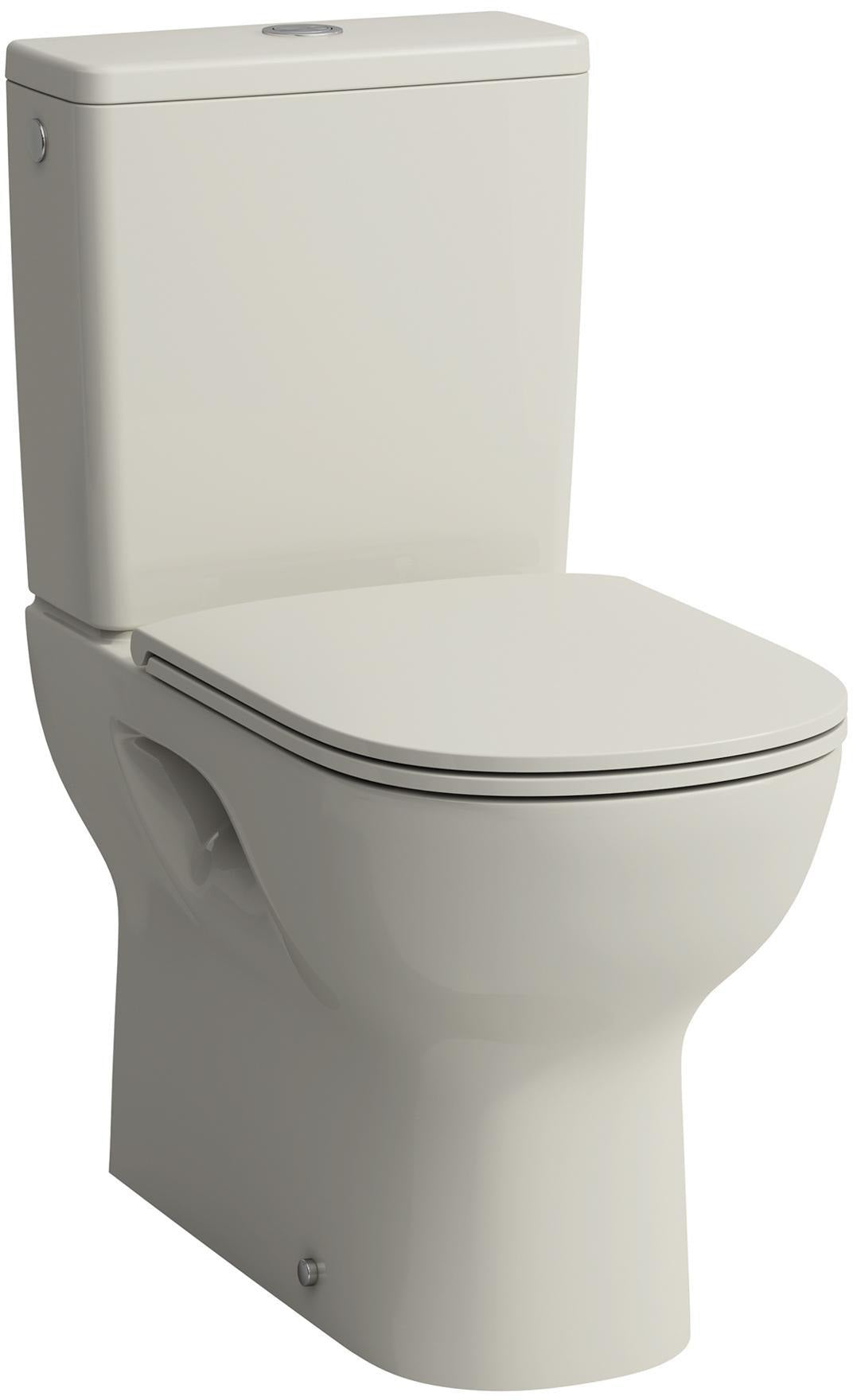 LAUFEN Stand-WC Kombination LUA 360x650mm spülrandlos weiß – Tiefspüler mit waagerechtem oder senkrechtem Abgang
