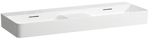 LAUFEN Doppelwaschtisch VAL 1200x400mm mit Überlauf weiß – Designer-Keramik für Wandmontage