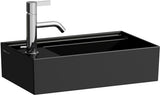 LAUFEN Handwaschbecken KARTELL 460x280 mm Armaturenbank links, 1 Hahnloch, ohne Überlauf, weiß