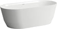 LAUFEN PRO Freistehende Badewanne 1650x750mm weiß Mineralwerkstoff oval 2-Sitzer