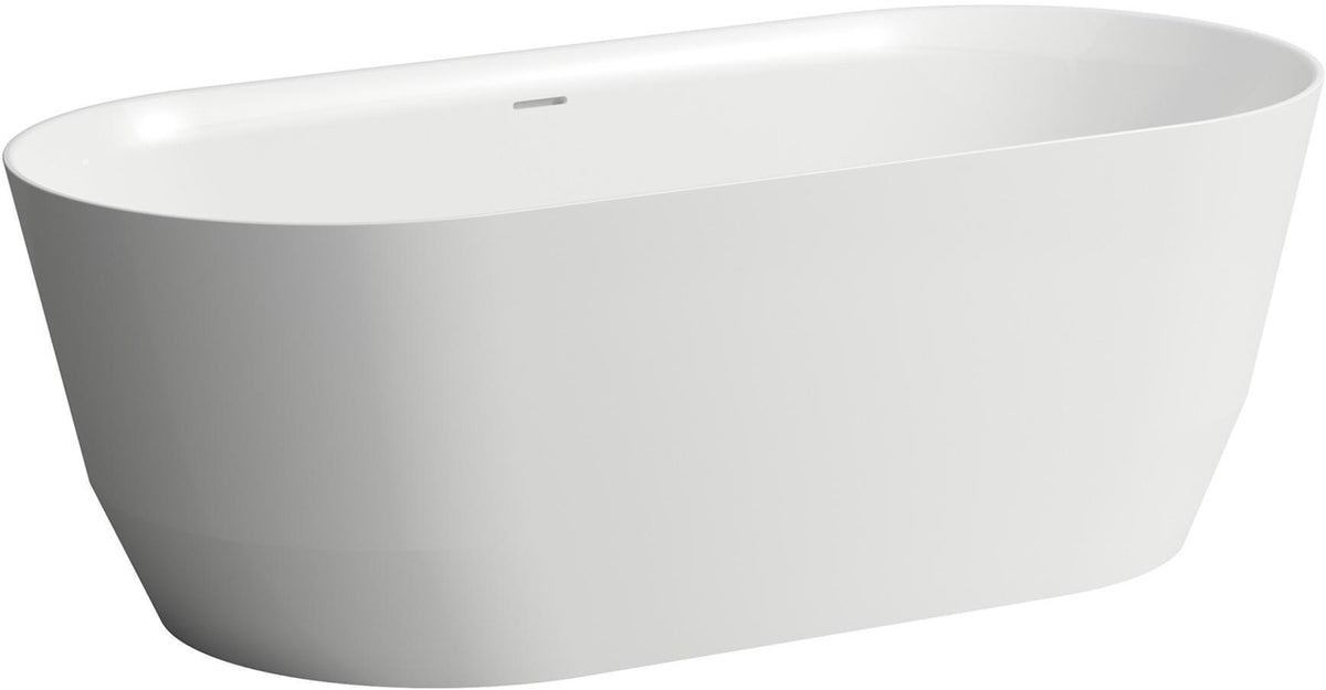 LAUFEN PRO Freistehende Badewanne 1650x750mm weiß Mineralwerkstoff oval 2-Sitzer