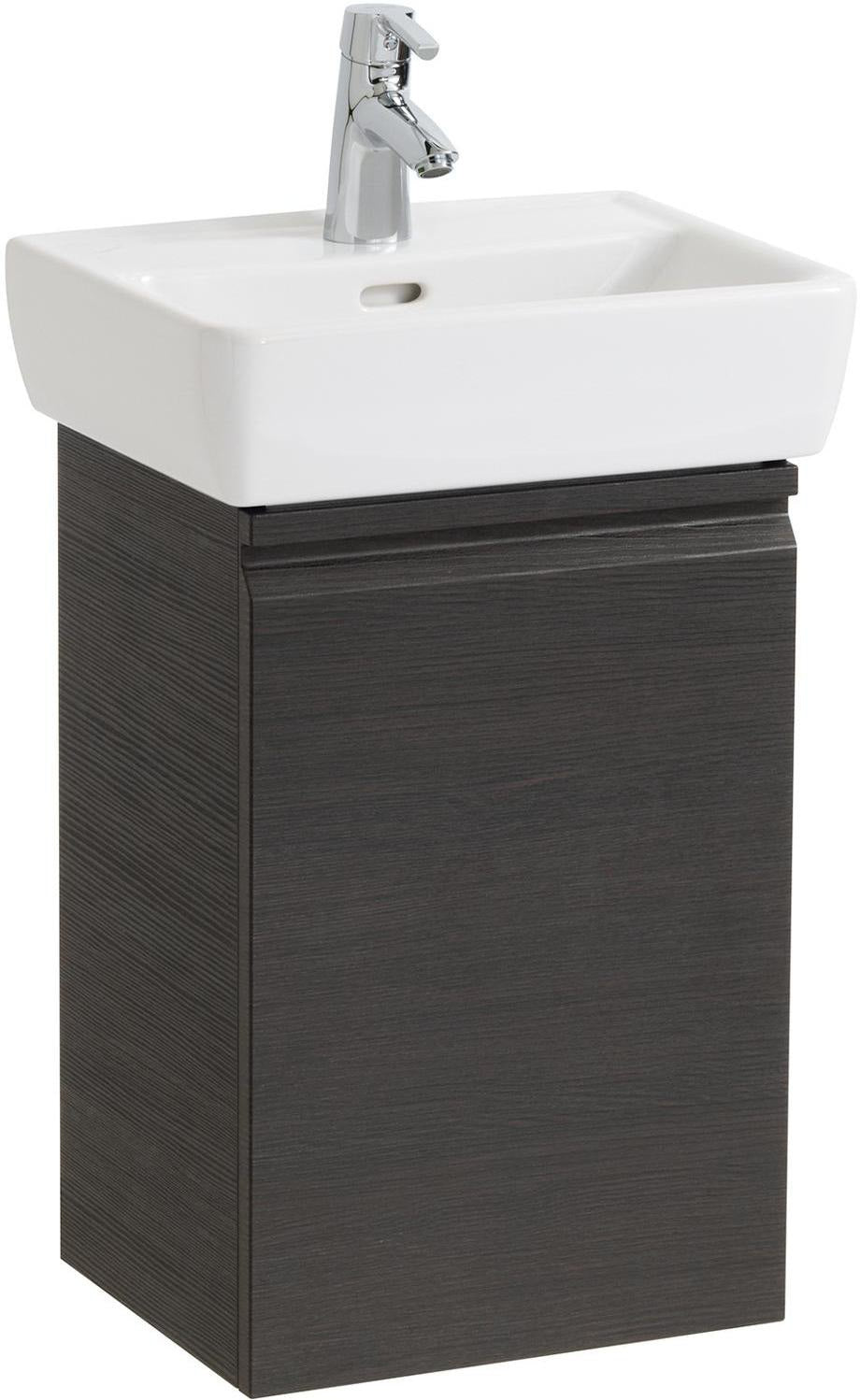 LAUFEN PRO A Waschtischunterbau 380x580x310 mm Wenge mit Tür links und Griffmulde