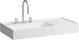 LAUFEN Waschtisch KARTELL 900x460mm Ablage rechts ohne Überlauf 1 Hahnloch weiß