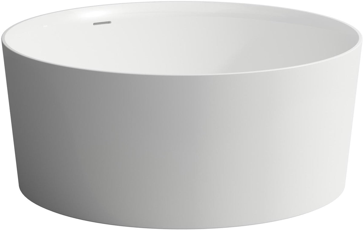 LAUFEN Badewanne VAL 1300x1300 mm rund freistehend weiß aus Mineralwerkstoff