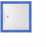 LAUFEN PRO Duschwannen-Set 900x900x30 mm weiß – Mineralguss mit Gelcoat, Ablauf seitlich