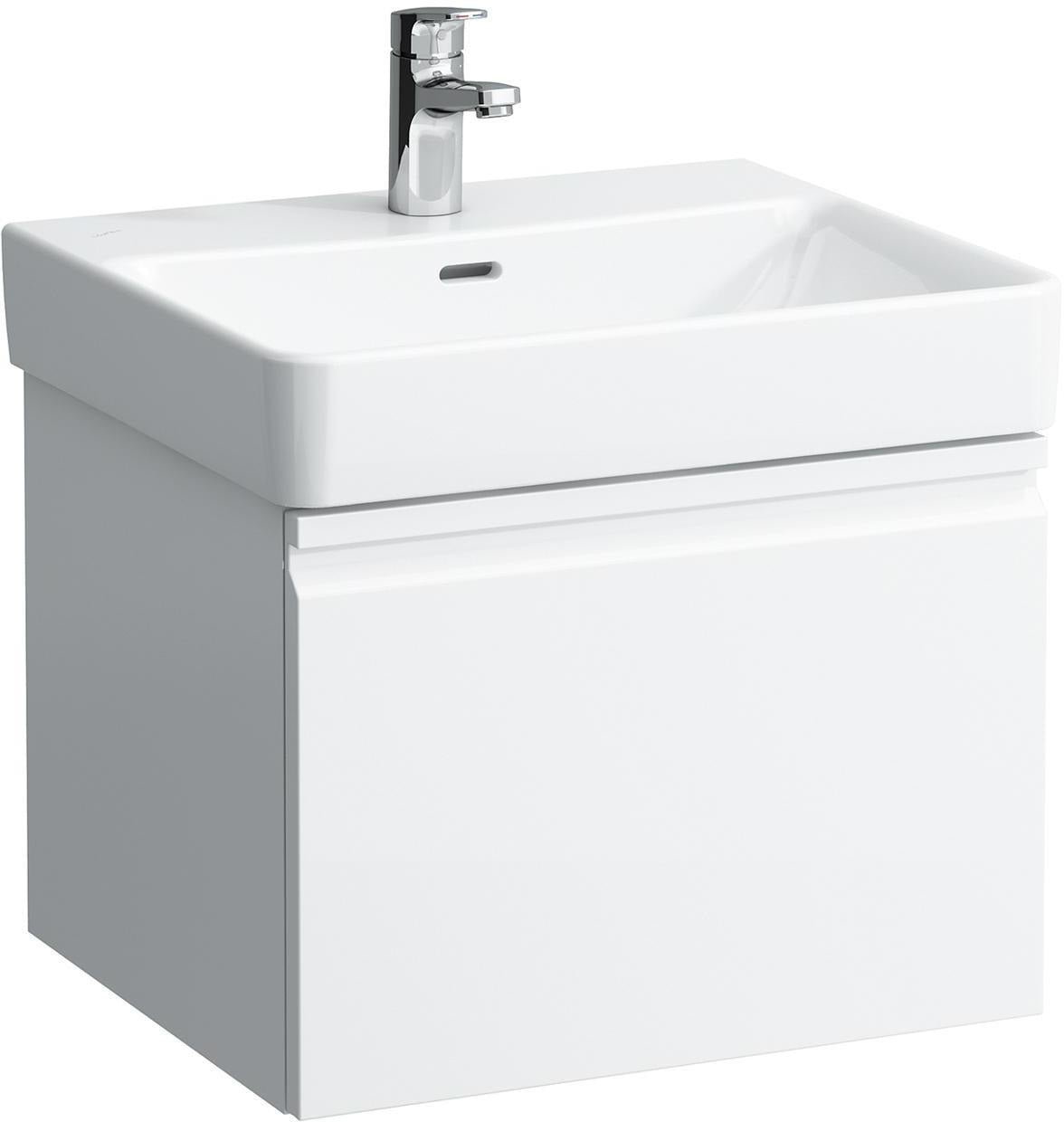 LAUFEN PRO S Waschtischunterbau 520 x 390 x 450 mm, 1 Schublade, weiß matt, mit Handtuchhalter