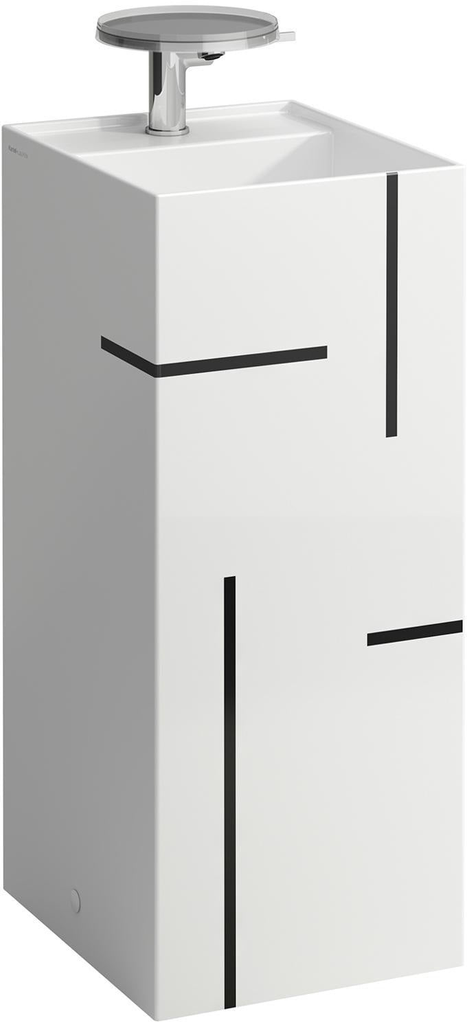 LAUFEN Waschtisch KARTELL 375x435x900 mm freistehend, ohne Überlauf, 1 Hahnloch, Dekor grau