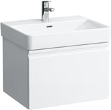LAUFEN PRO S Waschtischunterbau 570x390x450 mm mit 1 Schublade und Griffmulde in Weiß Matt