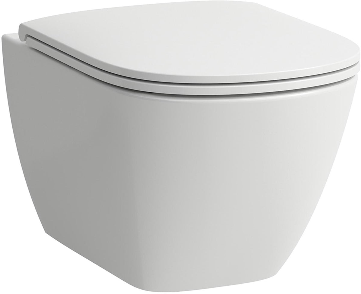 LAUFEN LUA Wand-Tiefspül-WC Set spülrandlos mit WC-Sitz, weiß – 12 Stück Pack