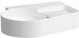 LAUFEN Aufsatzwaschtisch VAL 530 mm weiß mit Überlauf, Becken links, ohne Hahnloch