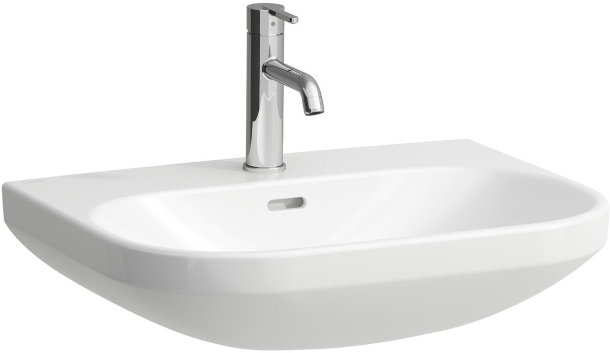 LAUFEN Waschtisch LUA 60x46 cm mit Überlauf, 1 Hahnloch, weiß – Designer-Keramik von Toan Nguyen