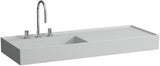 LAUFEN Waschtisch KARTELL LAUFEN 1200x460 mm Ablage rechts, 1 Hahnloch, ohne Überlauf, weiß