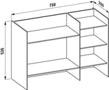 LAUFEN Regal KARTELL 750 x 265 x 530 mm in Bernstein – Freistehendes Designer-Regal von Ludovica & Roberto Palomba