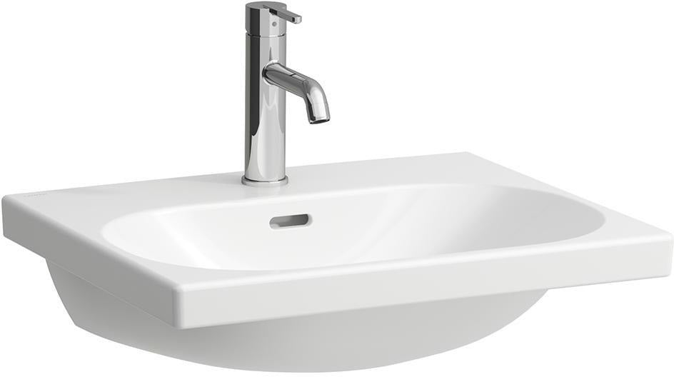LAUFEN Waschtisch LUA 55x46 cm unterbaufähig mit Überlauf 1 Hahnloch pergamon