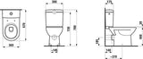 LAUFEN PRO Tiefspül-WC Kombination 670x360x400 mm, Abgang waagerecht, weiß