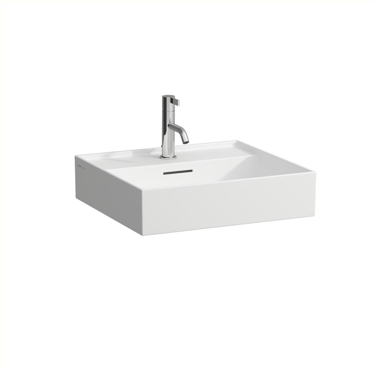 LAUFEN Waschtisch KARTELL 500x460 mm Unterbau mit Überlauf, 1 Hahnloch, weiß – Designer-Keramik
