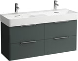 LAUFEN Waschtischunterbau VAL BASE 1180 mm weiß matt – 4 Schubladen mit Griffleiste