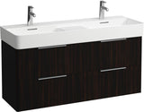 LAUFEN Waschtischunterbau VAL BASE 1180 mm weiß matt – 4 Schubladen mit Griffleiste