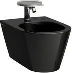 ohne Beschichtung / sonstige / Laufen Wandbidet KARTELL 1 Hahnloch-Ausführung schwarz