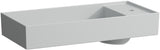 LAUFEN Waschtisch-Schale Kartell 750x350 mm mit Armaturenbank rechts, 1 Hahnloch, ohne Überlauf, weiß