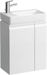 LAUFEN PRO S Handwaschbecken mit Waschtischunterbau – Weiß Matt, 280 mm, Hahnlochbank links