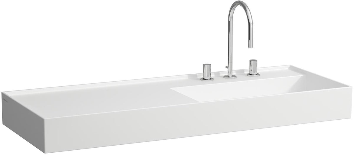 LAUFEN Waschtisch KARTELL LAUFEN 1200x460mm Ablage links ohne Überlauf 1 Hahnloch weiß