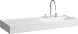 LAUFEN Waschtisch KARTELL LAUFEN 1200x460mm Ablage links ohne Überlauf 1 Hahnloch weiß