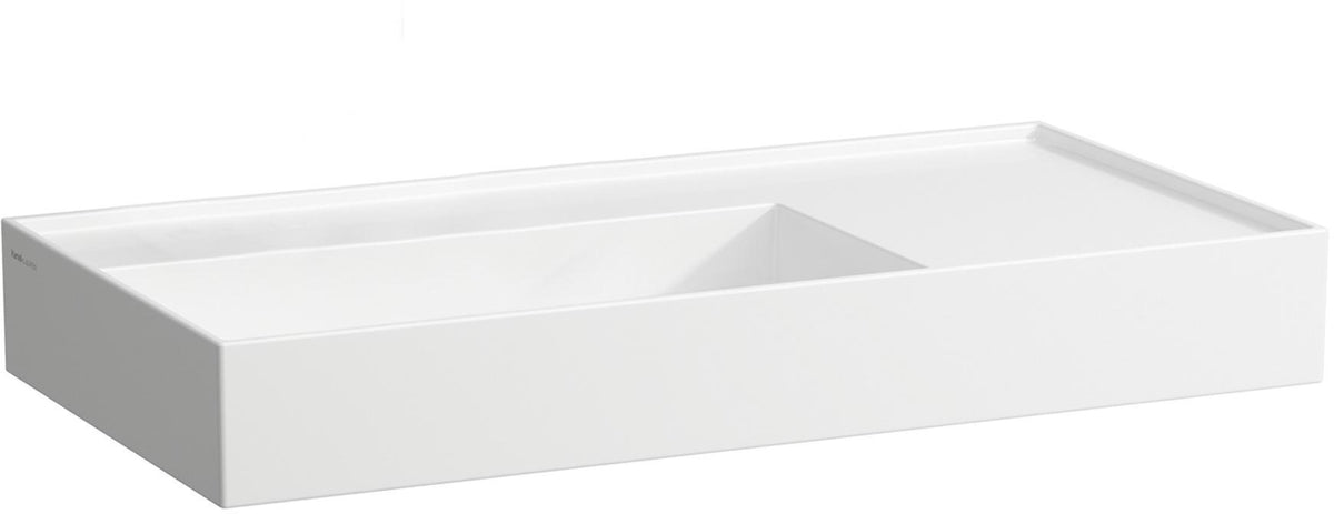 LAUFEN Waschtisch KARTELL 900x460mm Ablage rechts ohne Überlauf 1 Hahnloch weiß