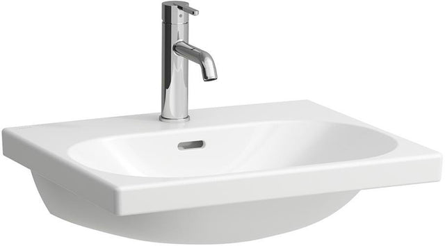 LAUFEN Aufsatzwaschtisch LUA 55x46 cm mit Überlauf, 1 Hahnloch, weiß – Designer Toan Nguyen
