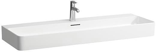 LAUFEN Waschtisch VAL 1200x420mm mit Überlauf, 1 Hahnloch, weiß – Wandmontage