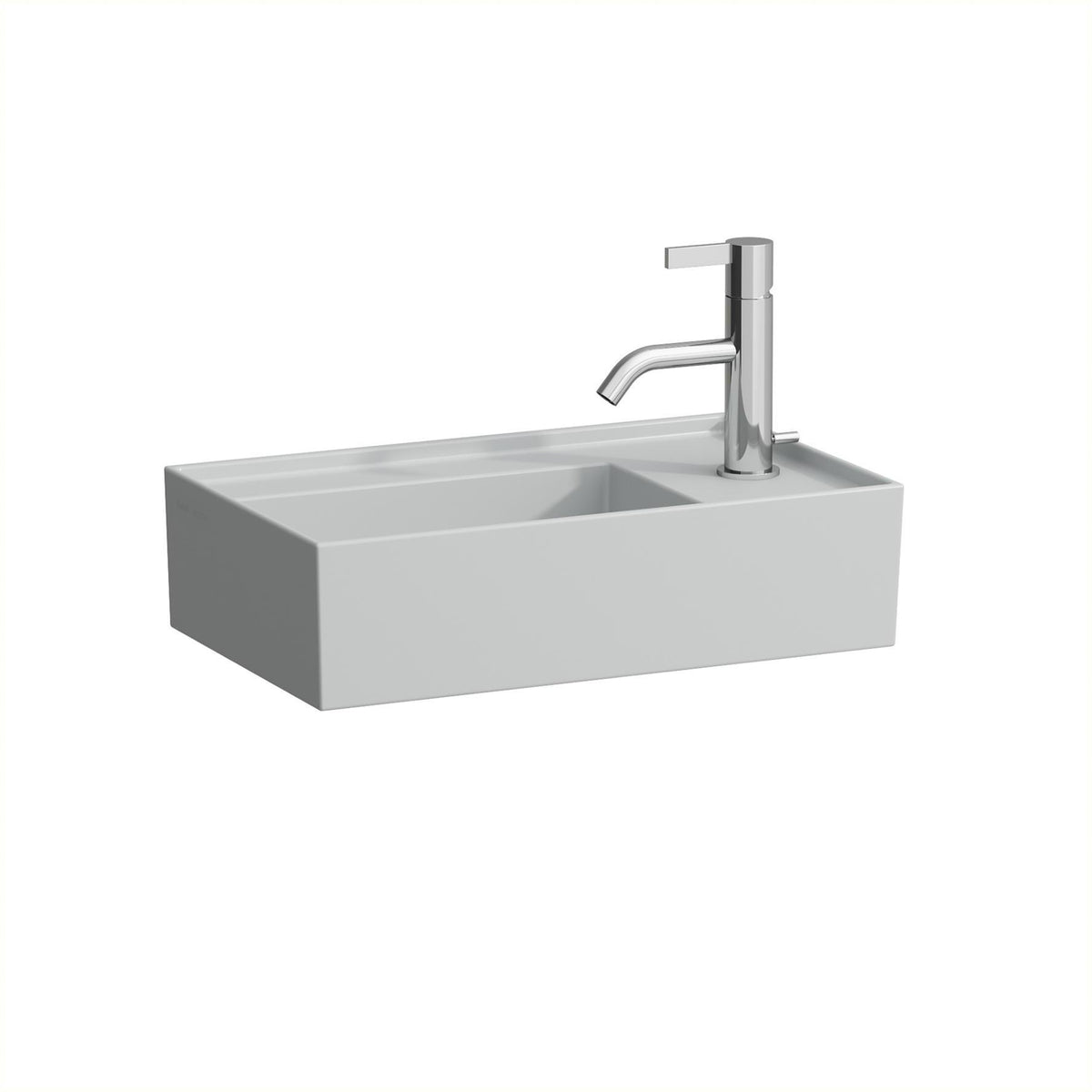 LAUFEN Handwaschbecken KARTELL 460x280mm Armaturenbank rechts, 1 Hahnloch, ohne Überlauf, weiß
