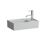 LAUFEN Handwaschbecken KARTELL 460x280mm Armaturenbank rechts, 1 Hahnloch, ohne Überlauf, weiß
