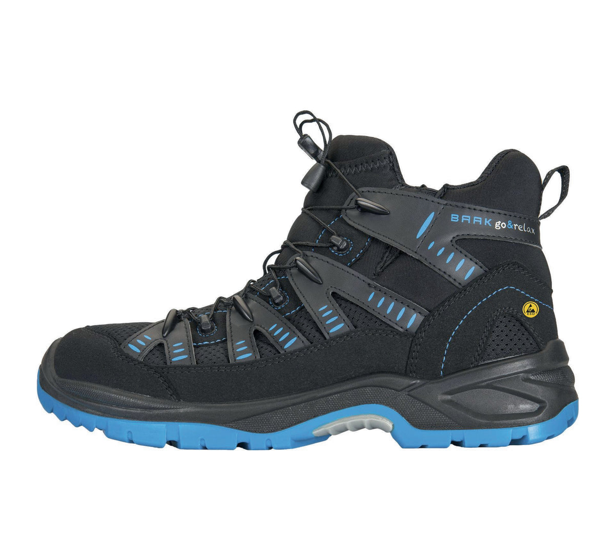 BAAK Sicherheitsstiefel Hudson S1P SRC ESD Textil – Multi-Weiten-System, Aluminium-Flexkappe