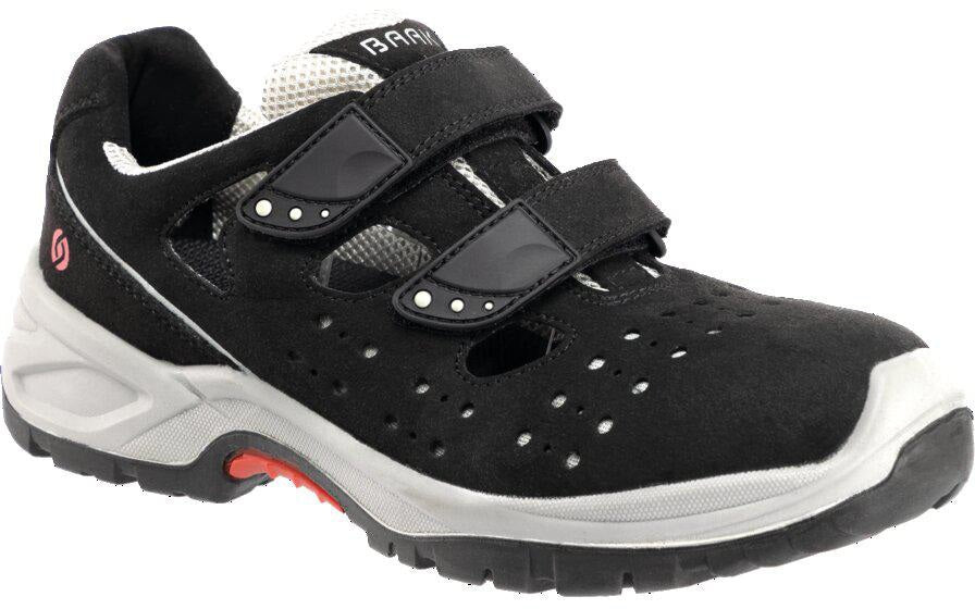 BAAK Sicherheitssandale Hardy Mikrofaser S1P SRC ESD in Schwarz/Grau, Gr. 40