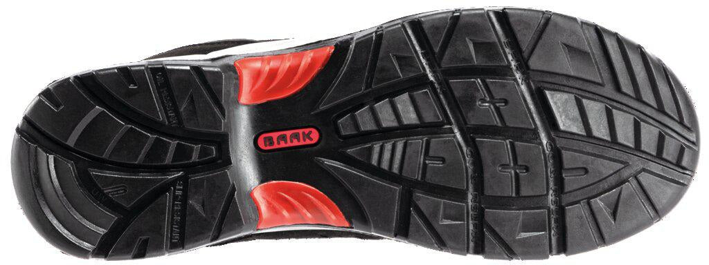 BAAK Sicherheitssandale Hardy Mikrofaser S1P SRC ESD in Schwarz/Grau, Gr. 40