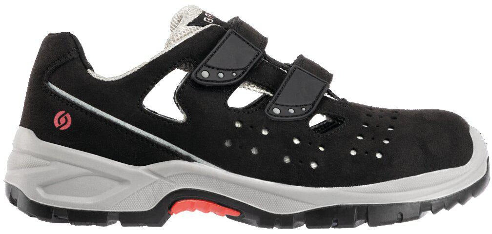 BAAK Sicherheitssandale Hardy Mikrofaser S1P SRC ESD in Schwarz/Grau, Gr. 40