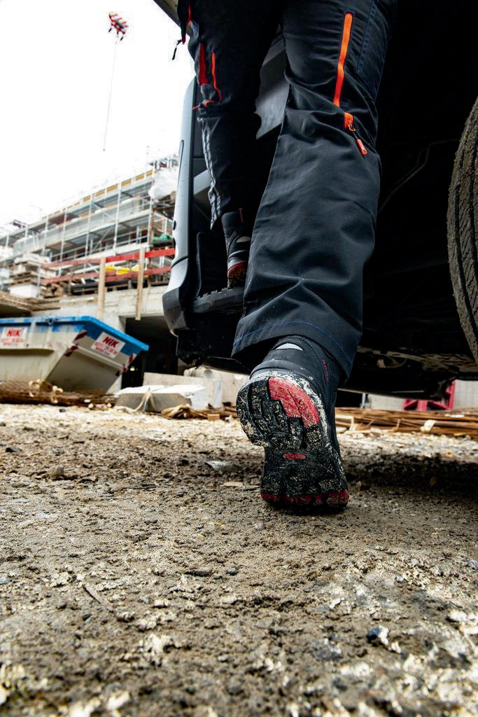 BAAK Sicherheitsstiefel Braxton S3 HI HRO SRC mit BOA® Fit System, Rindleder, schwarz/rot