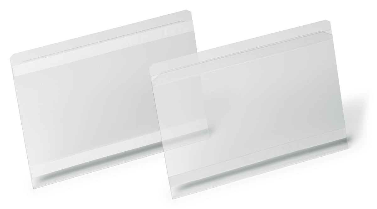 DURABLE Etikettentasche 100 x 38 mm selbstklebend transparent – scannertauglich & dokumentenecht