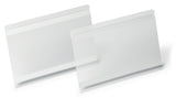 DURABLE Etikettentasche 100 x 38 mm selbstklebend transparent – scannertauglich & dokumentenecht
