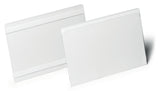 DURABLE Etikettentasche 100 x 38 mm selbstklebend transparent – scannertauglich & dokumentenecht