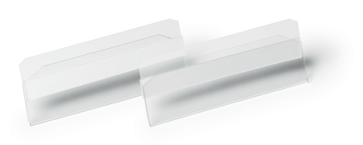 DURABLE Etikettentasche 100 x 38 mm selbstklebend transparent – scannertauglich & dokumentenecht