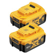 DEWALT DCB184P2 18V 5Ah Akku-Pack-Set – 2 Lithium-Ionen-Akkus mit LED-Ladestandsanzeige